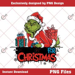 Grinch Christmas PNG, Just Waiting For Christmas PNG, Funny Christmas PNG