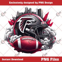 Atlanta Falcons NFL Helmet PNG, NFL Fan Clipart PNG