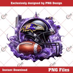 Baltimore Ravens NFL Helmet PNG, NFL Fan Clipart PNG