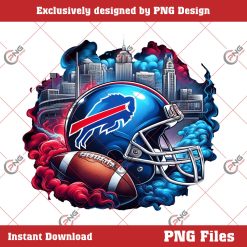 Buffalo Bills NFL Helmet PNG, NFL Fan Clipart PNG