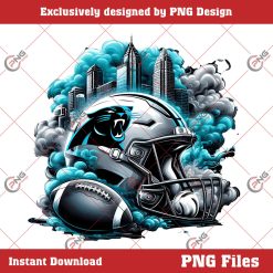 Carolina Panthers NFL Helmet PNG, NFL Fan Clipart PNG