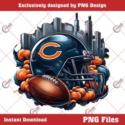 Chicago Bears NFL Helmet PNG, NFL Fan Clipart PNG