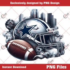 Dallas Cowboys NFL Helmet PNG, NFL Fan Clipart PNG